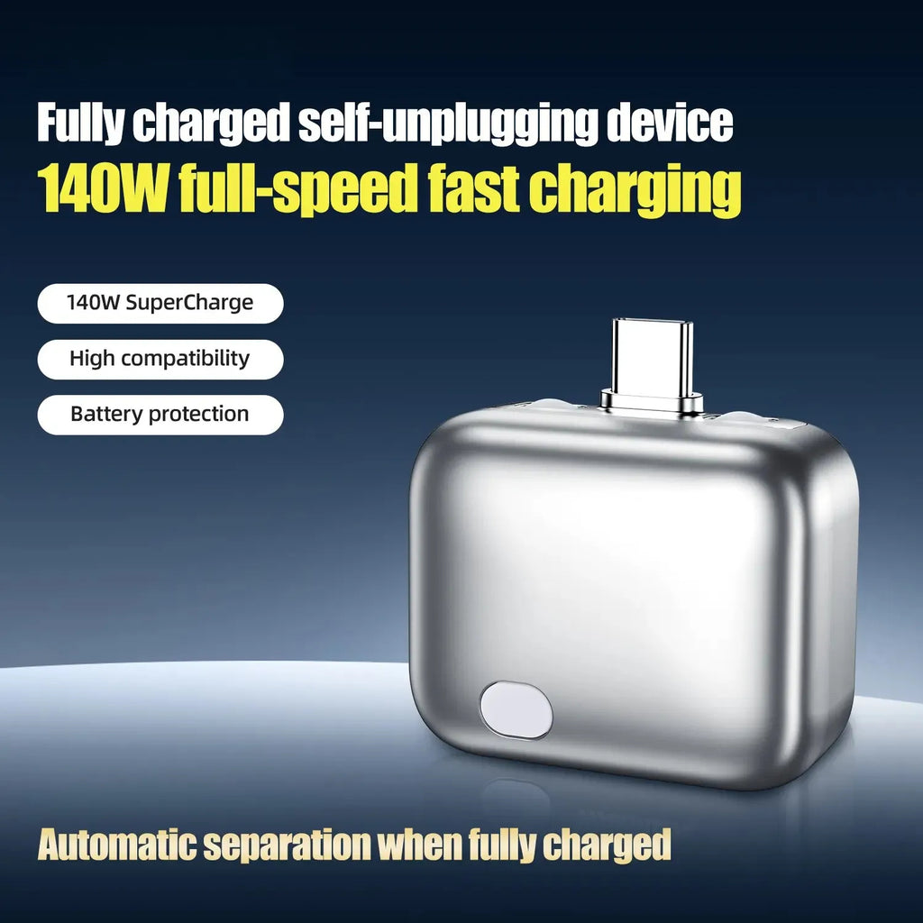 🔌140W Smart Battery Charging Protector, Auto Power Cut Off When Fully Charged, Overcharge Protection Adapter For Phones, Laptops & Tablets