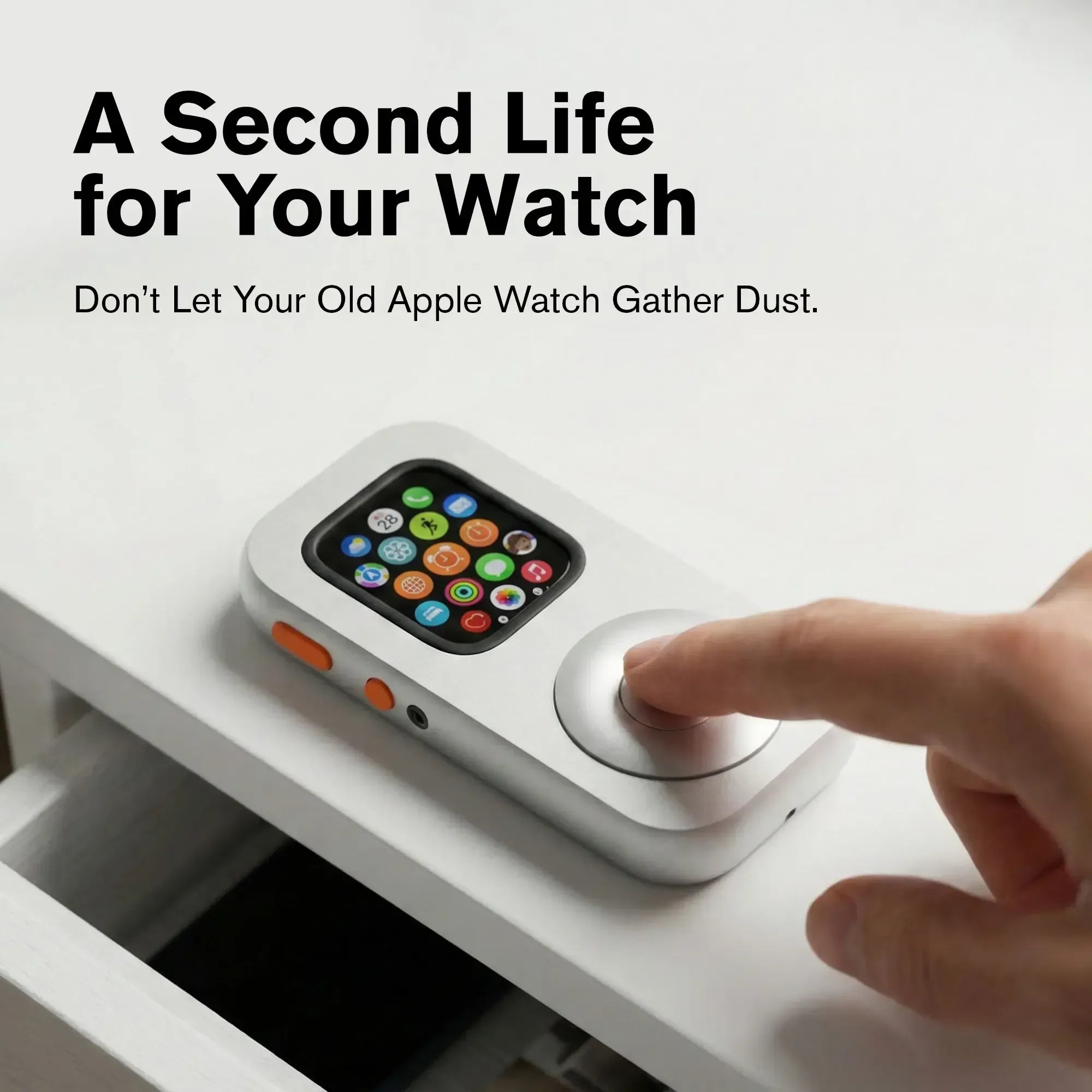 🎧 G-OUSSVE RePod Aluminum Apple Watch Case, Retro iPod Style Protective Cover With Classic Scroll Wheel Design