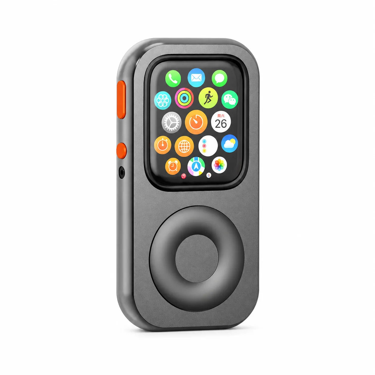 🎧 G-OUSSVE RePod Aluminum Apple Watch Case, Retro iPod Style Protective Cover With Classic Scroll Wheel Design