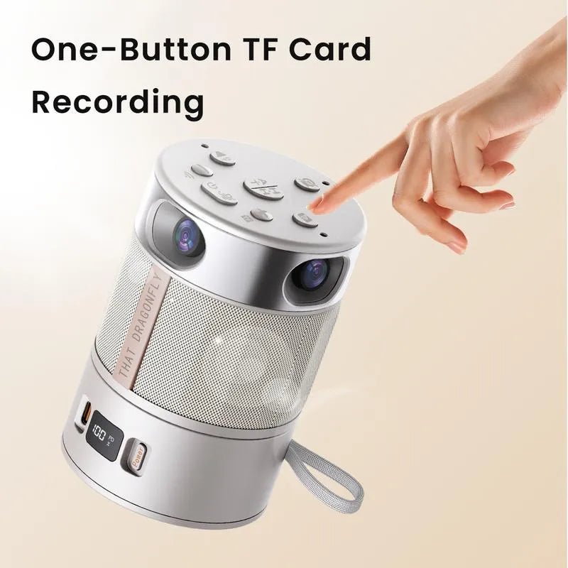 🎥 3-in-1 Conference Camera Speaker, 360° Panoramic View, Smart Auto Tracking, TF Card Recording, All-in-One Audio & Video Unit For Remote Meetings