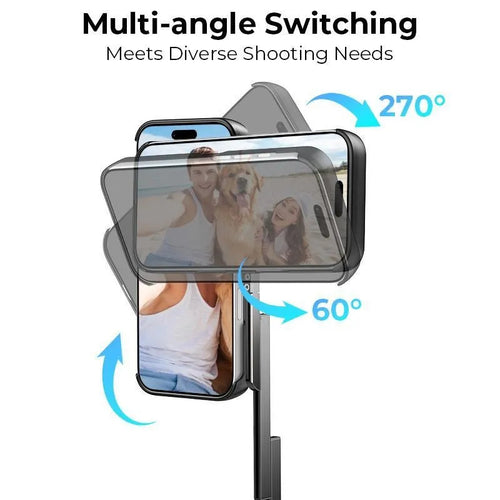 Limited Time: 30% OFF🤳 3-in-1 iPhone Case With Foldable Selfie Stick, Multi-Angle Rotating Stand, Bluetooth Remote for Vlog & Travel Shooting