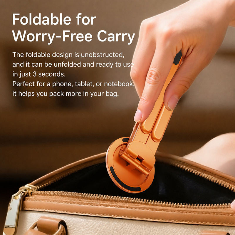 💻 Foldable Aluminum Magnetic Laptop Stand, Height Adjustable Cooling Notebook Riser, Multi-purpose Holder For Laptops, Tablets & Phones