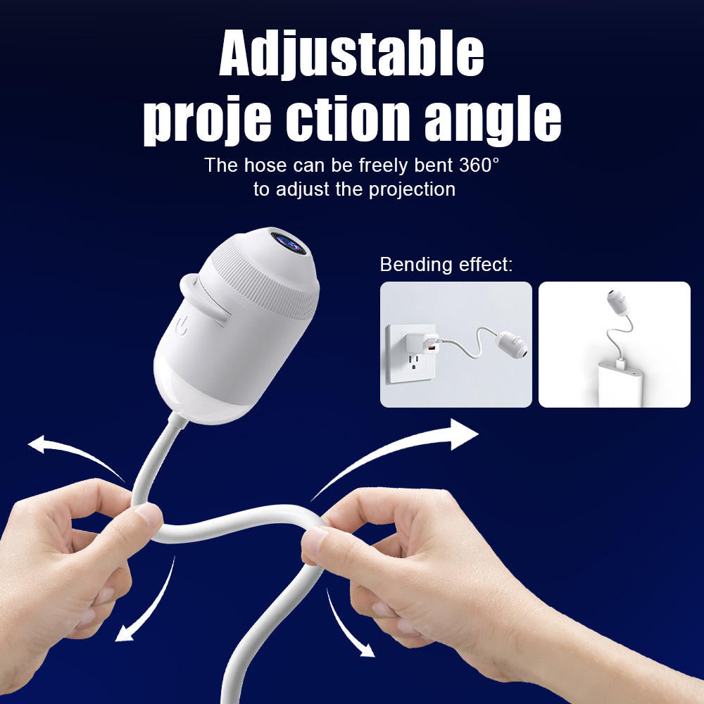 🌌USB Galaxy Star Projector Night Light | 360° Flexible Gooseneck, Adjustable Focus Space Projection Lamp for Bedroom Decor