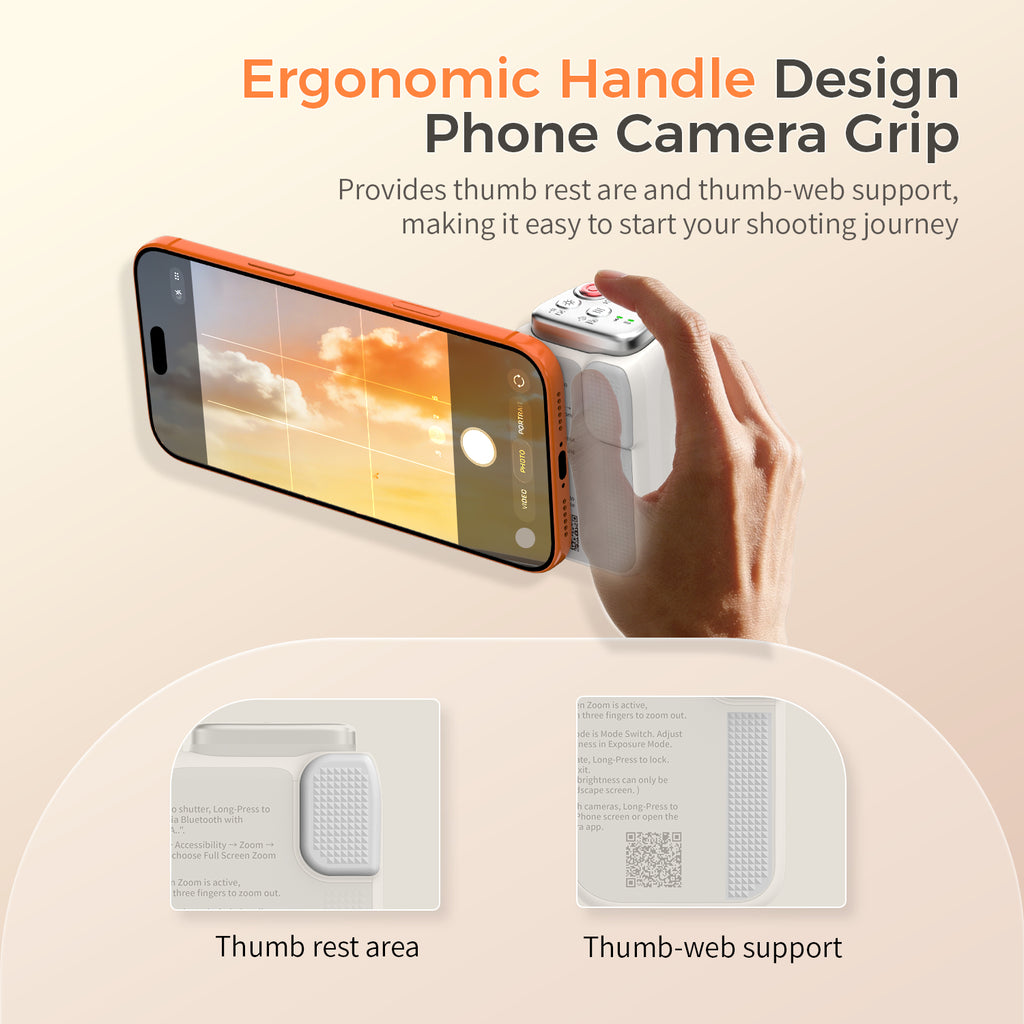 Limited Time: 30% OFF📸 Magnetic Phone Camera Grip Handle With Bluetooth Shutter, Portable Smartphone Shooting Stabilizer For Vlog & Content Creation
