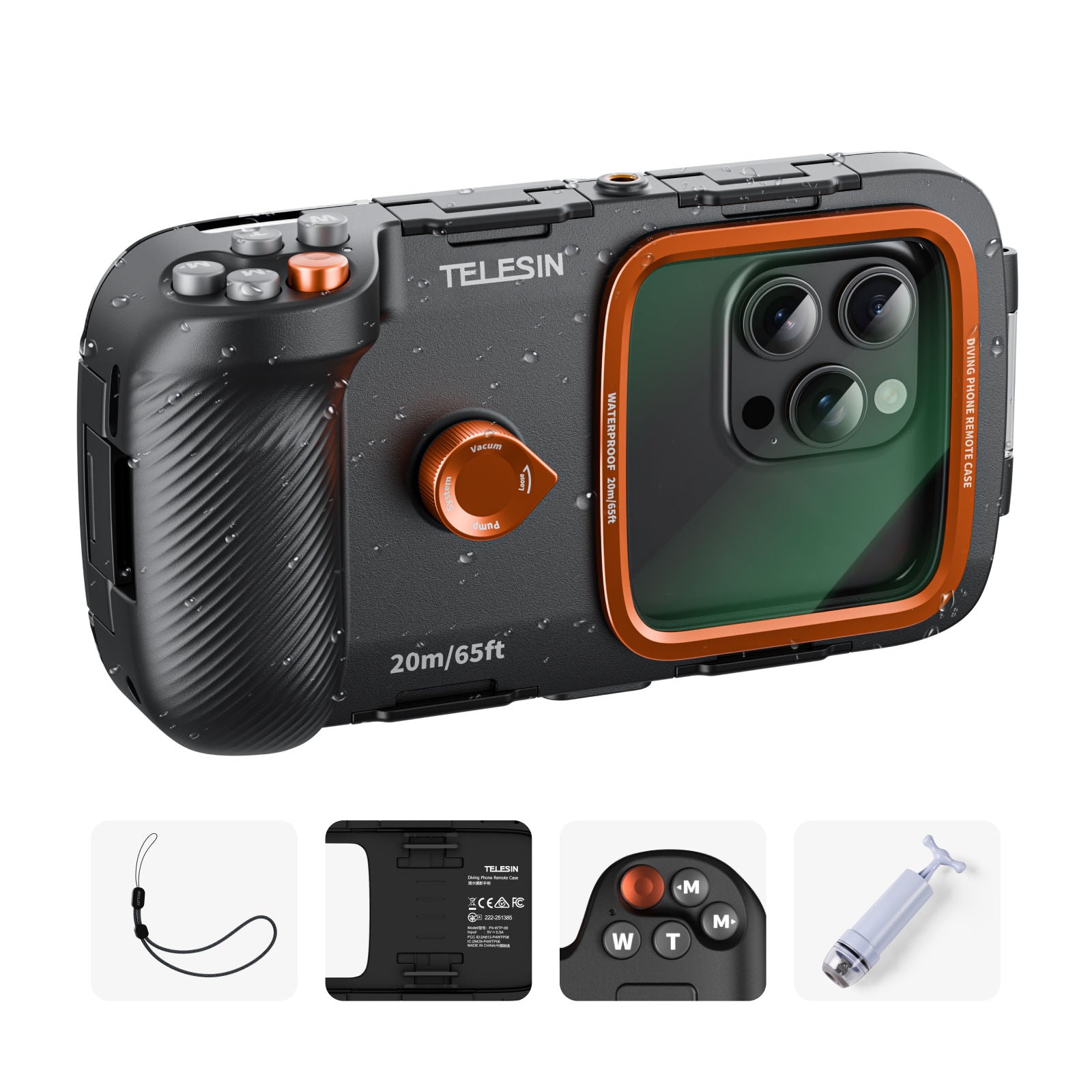 Limited Time: 30% OFF📱 TELESIN Waterproof Diving Phone Case | 40m Underwater Protective Cover for Outdoor Water Sports