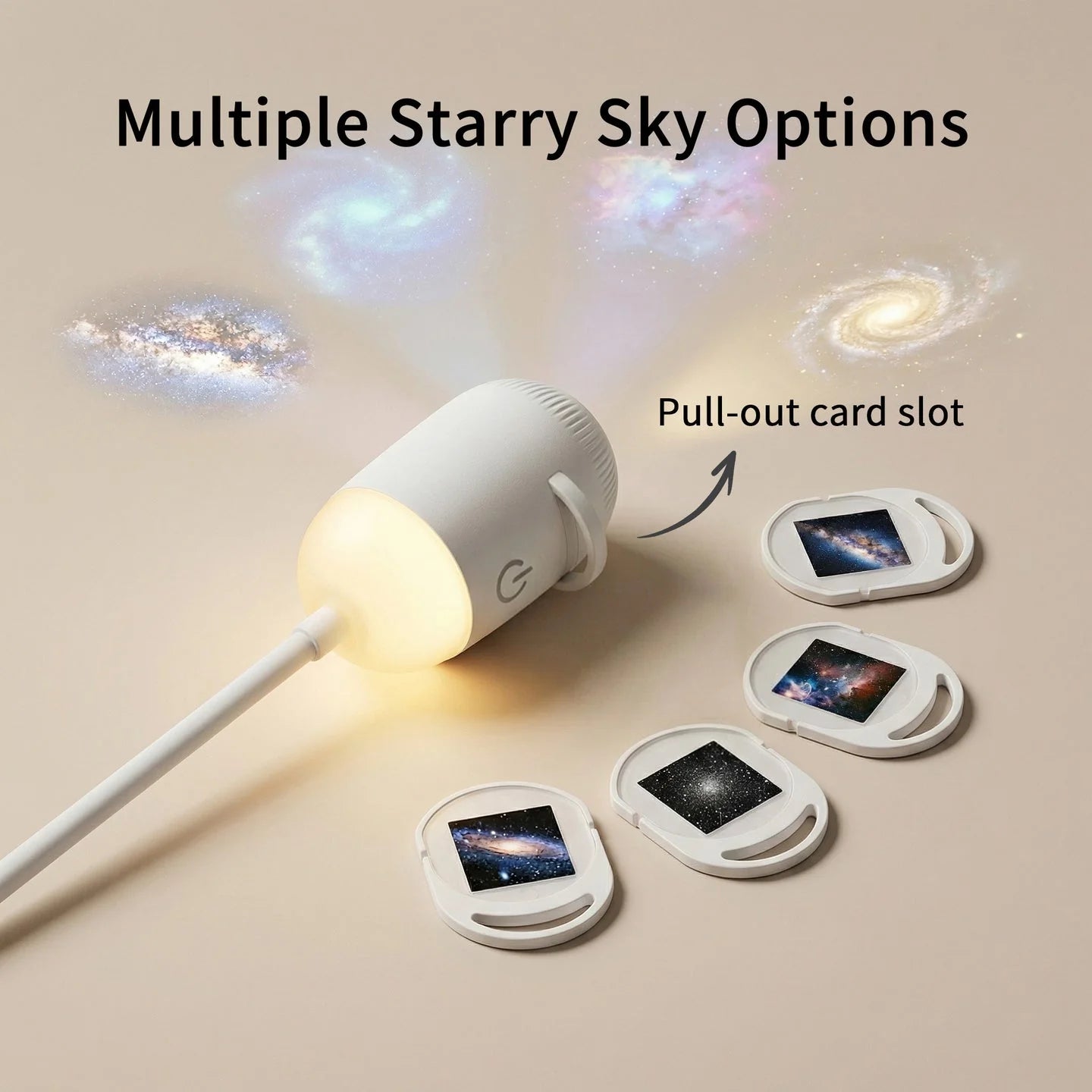 🌌USB Galaxy Star Projector Night Light | 360° Flexible Gooseneck, Adjustable Focus Space Projection Lamp for Bedroom Decor