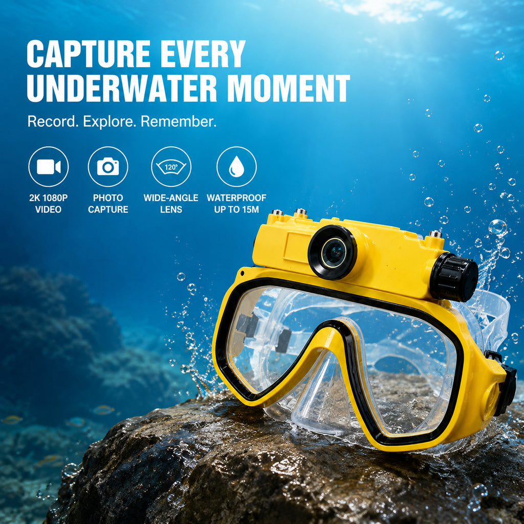🤿 Camera Diving Snorkel Mask | Underwater Swimming Goggles