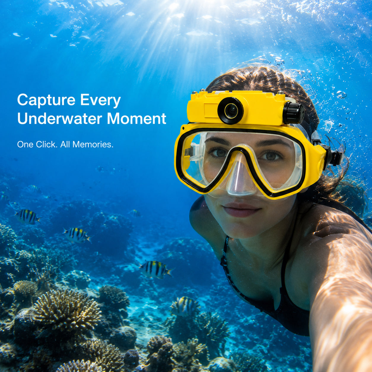 🤿 Camera Diving Snorkel Mask | Underwater Swimming Goggles